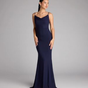 Meara Backless Mesh Mermaid Dress