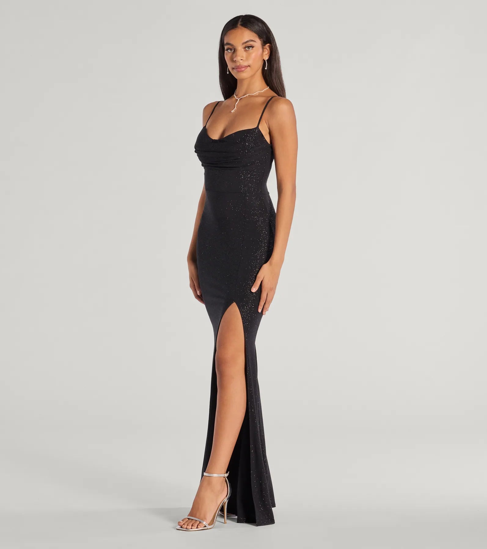 Astrid High-Slit Glitter Mermaid Dress - Image 4