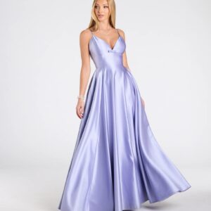 Daniela Satin A-Line Ball Gown