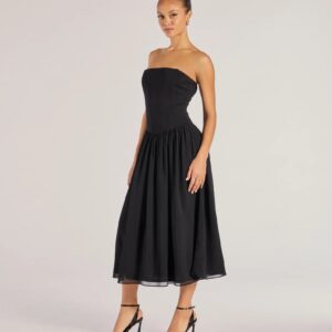 Stylish Moment Drop Waist A-Line Midi Dress