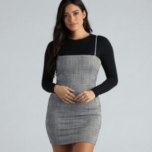 Check It Out Gingham Plaid Mini Dress