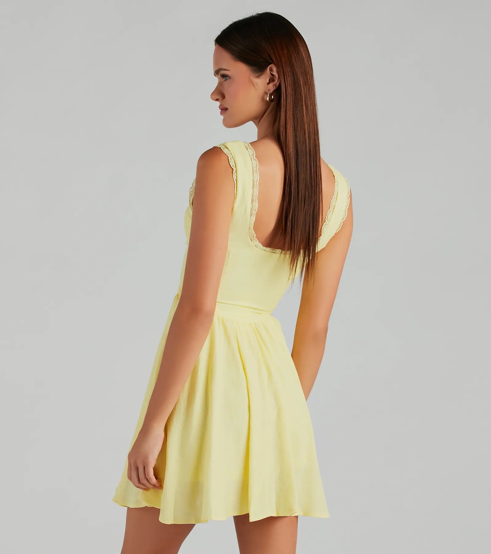 Isn't She A Beauty Woven Lace Skater Dress - Image 14