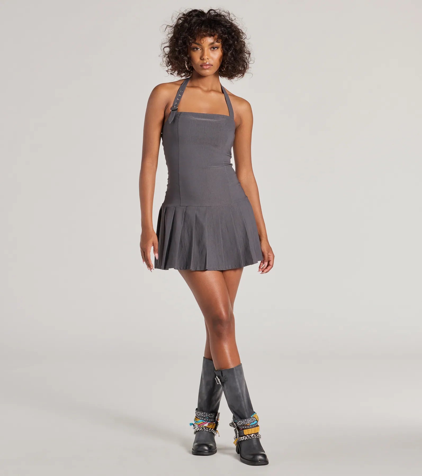 Trendy Era Drop Waist A-Line Mini Dress - Image 3