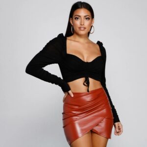 Lookin' Trendy Ruched Crop Top