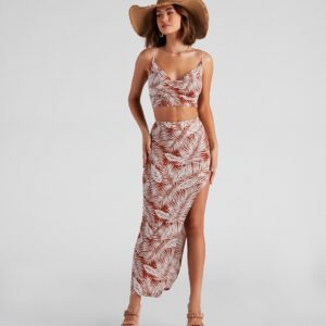 Paradise Cove Cowl Neck Crop Top