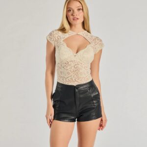Sultry Glam Cutout Lace Bodysuit