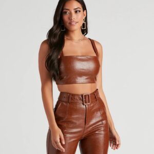 Sleek And Stylish Moves Crop Top
