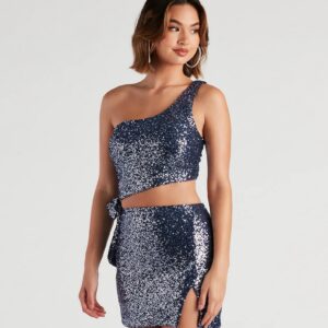 Love To Shine Sequin Crop Top