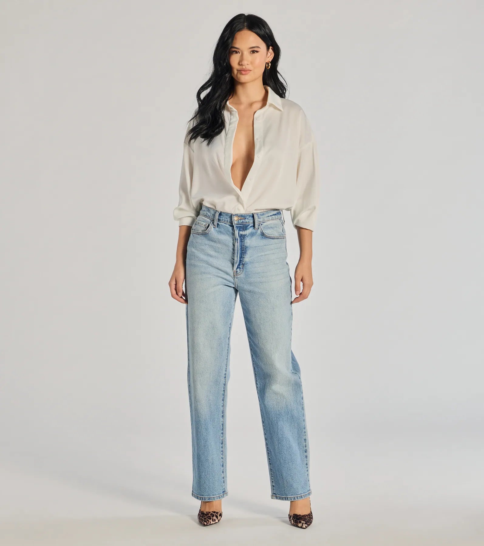 Always Chic Satin Button-Down Long Sleeve Top - Image 7