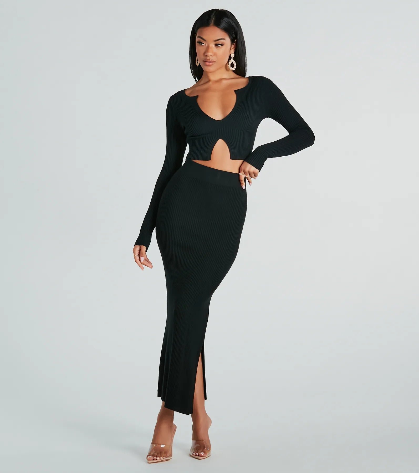 Twice The Love Rib Knit Crop Top - Image 10