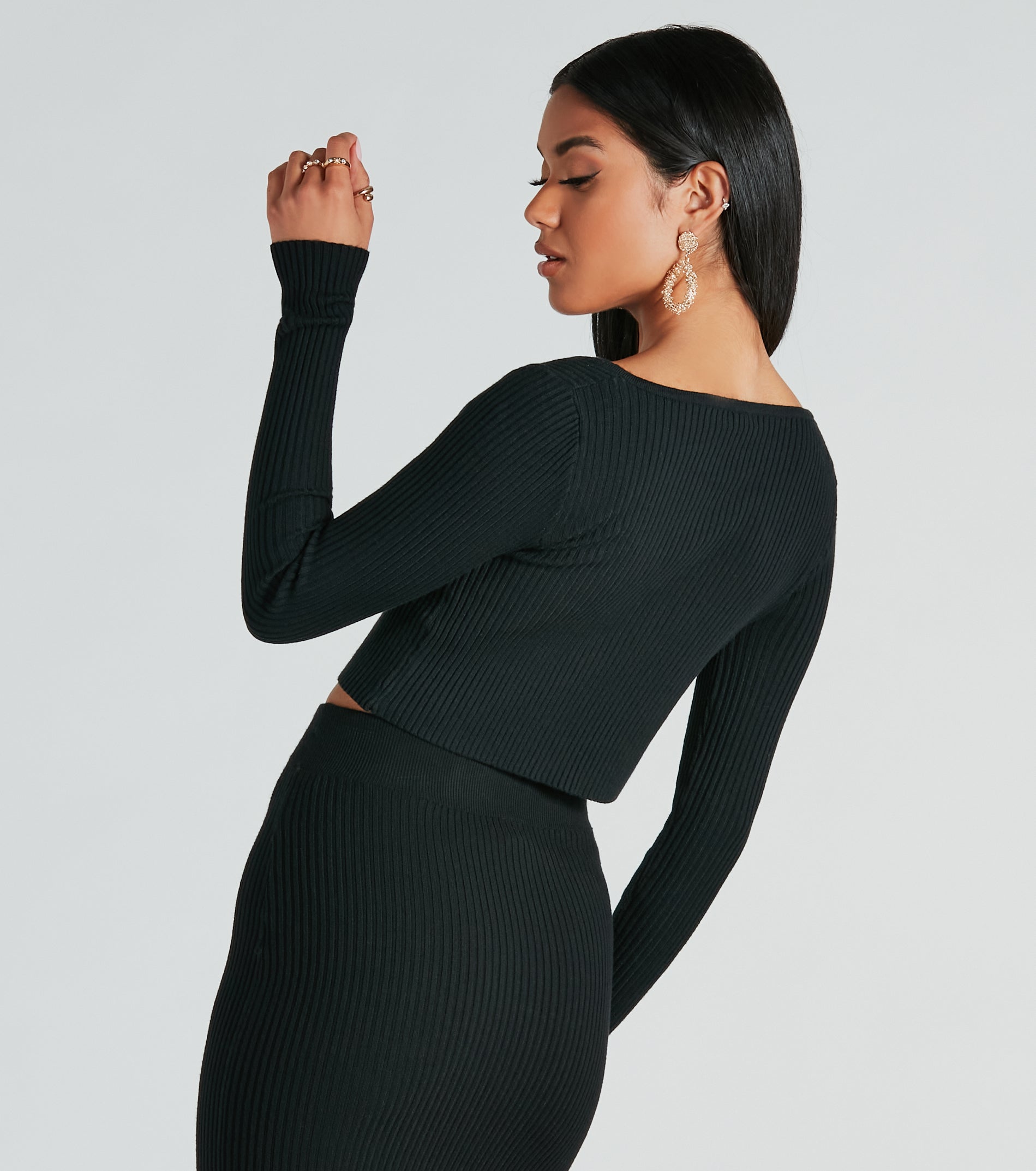 Twice The Love Rib Knit Crop Top - Image 11