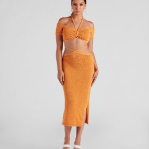 Sunset Beauty Halter Crop Top