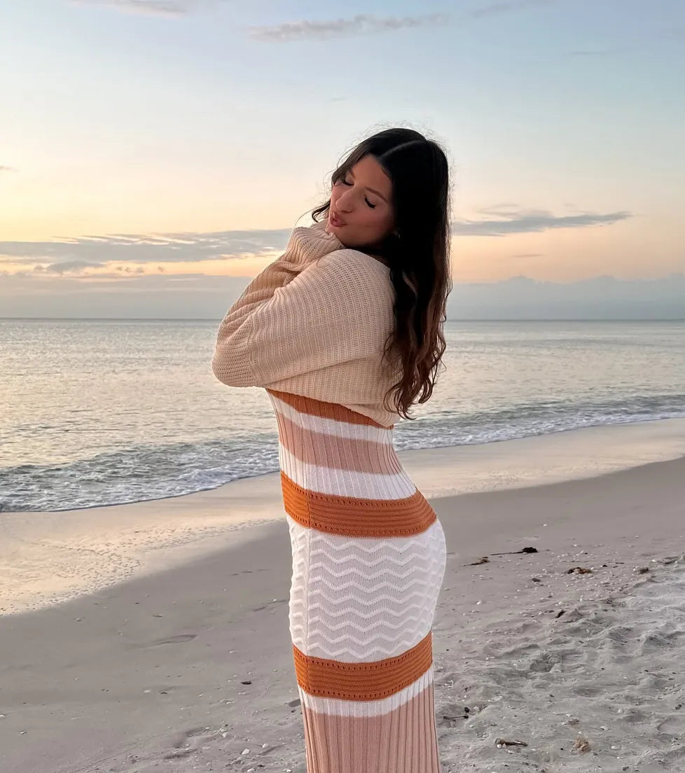 Sweet And Cozy Oversized Knit Sweater Bolero - Image 6