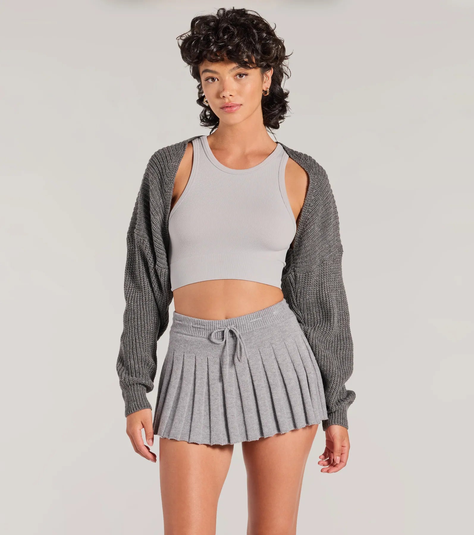 Sweet And Cozy Oversized Knit Sweater Bolero - Image 15