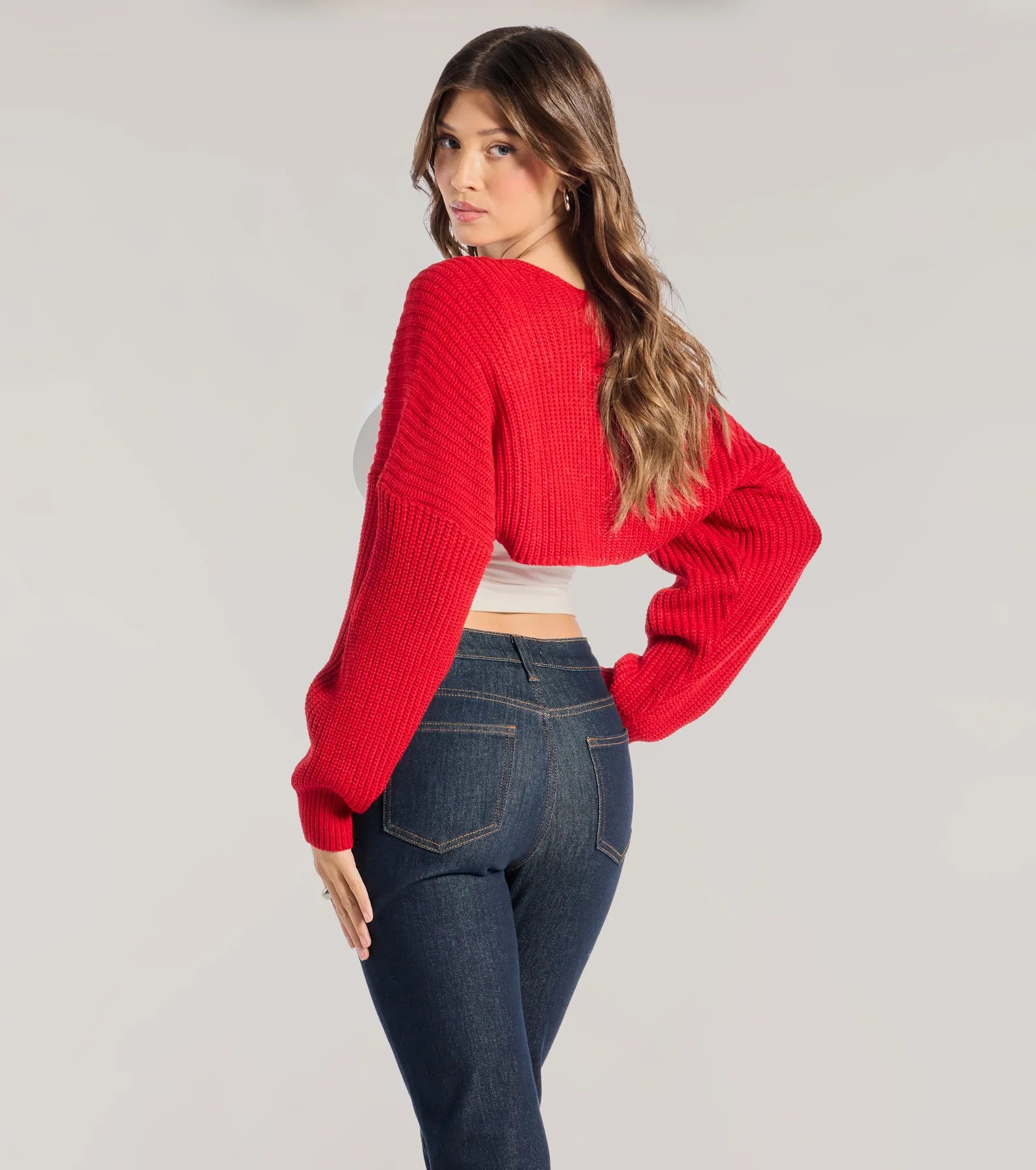 Sweet And Cozy Oversized Knit Sweater Bolero - Image 20