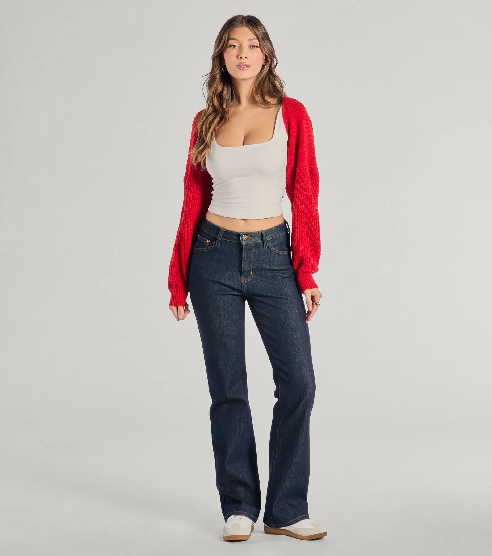 Sweet And Cozy Oversized Knit Sweater Bolero - Image 21