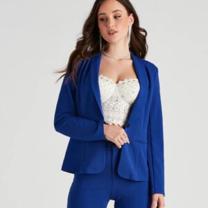 Right Moves Crepe Blazer