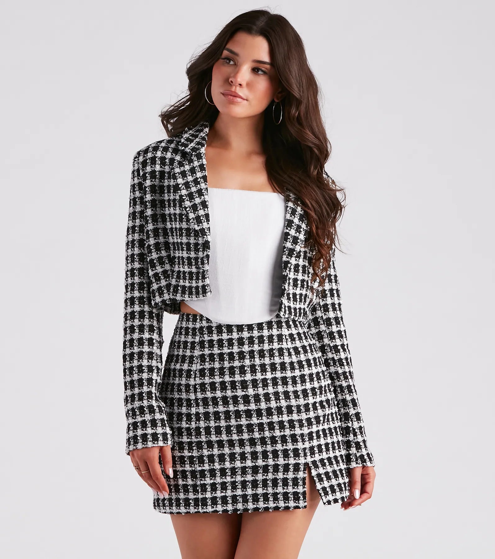 As If Moment Tweed Crop Blazer - Image 5