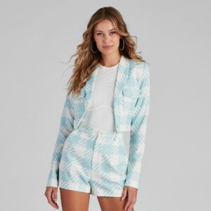 That Preppy Vibe Houndstooth Blazer