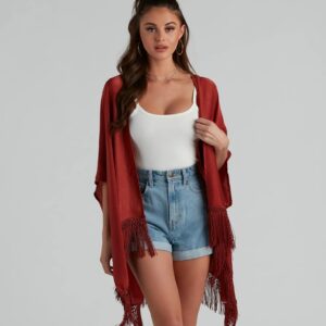 Carefree Vibes Chic Satin Kimono