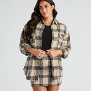 Forever In Plaid Woven Shacket