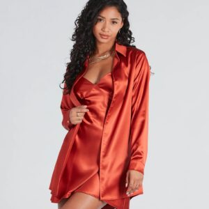 Forever Timeless Satin Collared Top