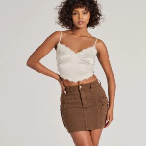 Serving Style Cargo Mini Skirt