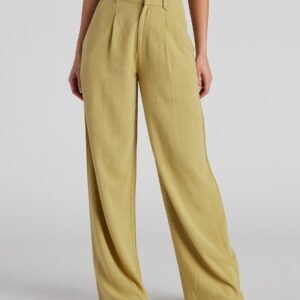 On The Move Linen Wide Leg Pants