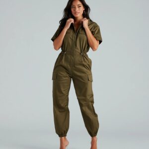 Everyday Utility Cargo Jogger Jumpsuit