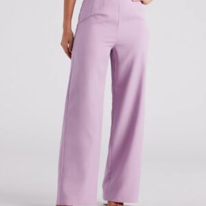 She Means Business Wide-Leg Pants
