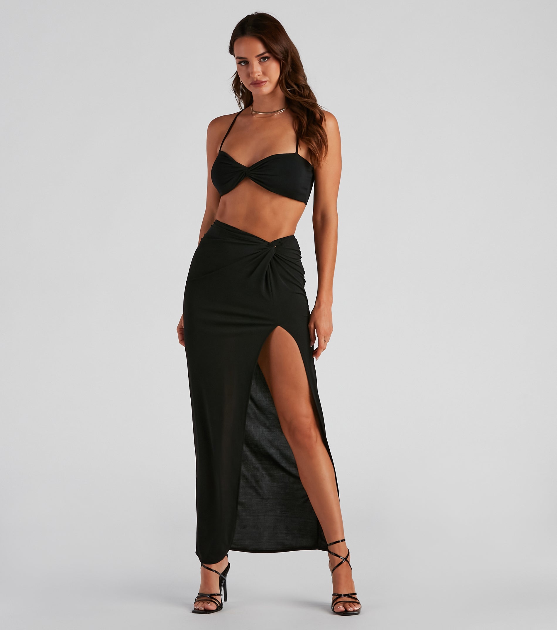 Summer Fling Twist Slit Maxi Skirt - Image 2