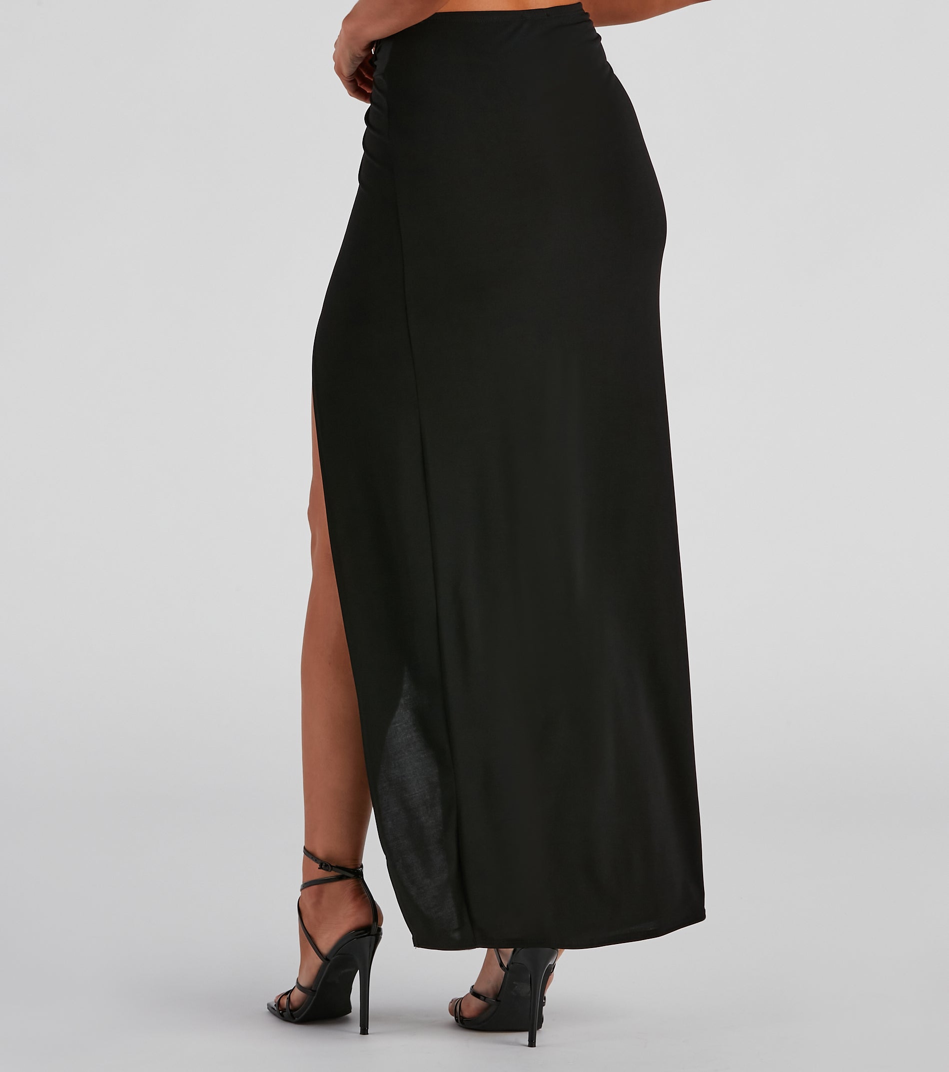 Summer Fling Twist Slit Maxi Skirt - Image 3