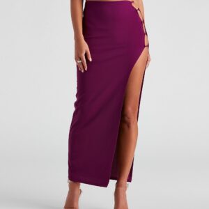 Teach Me Tonight Crepe Maxi Skirt