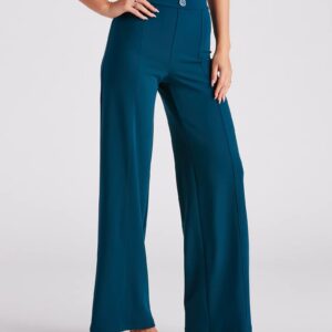 Wrap Around You Crepe Wide-Leg Pants