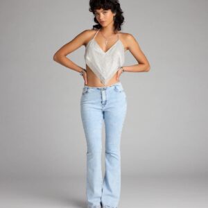 Retro Vibes Only Mid Rise Flare Denim Jeans