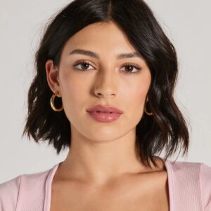 Trendy Chic Tube Hoop Earrings