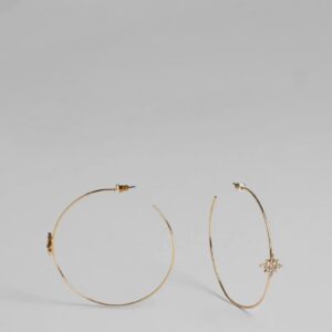 Celestial Sparkle Rhinestone Star Hoop Earrings