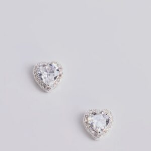 Dazzling Glam Rhinestone Heart Studs