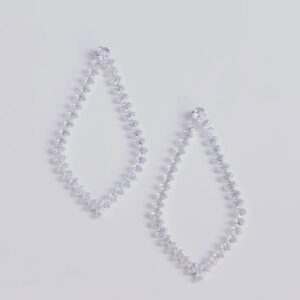Elegant Muse Oversized Teardrop Rhinestone Earrings