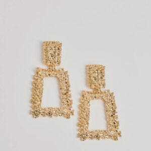 Looking Chic Oversized Door Knocker Earrings