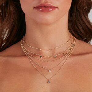 Boho-Chic Layered Rhinestone Drop Necklace Set