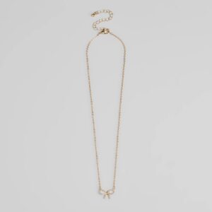 Darling Rhinestone Bow Necklace