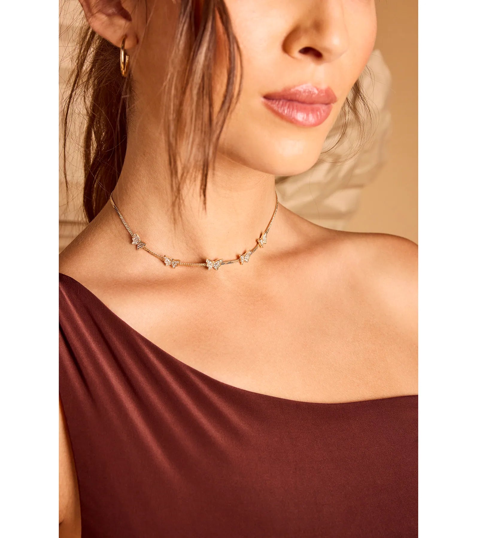 In Flight Butterfly Rhinestone Choker - Image 3