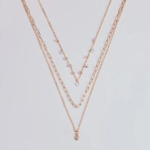 Glitzy Glimmer Layered Charm Necklace Set