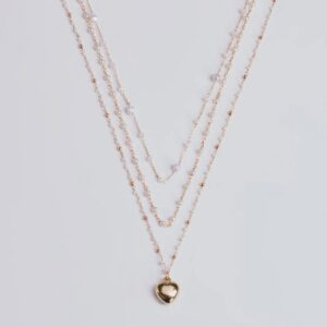 All My Heart Faux Pearl Lariat Pendant Necklace Set