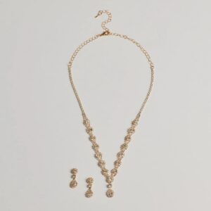 Time To Glow Rhinestone Necklace Set