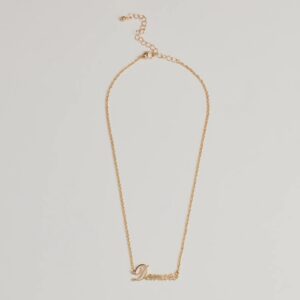 Demure Script Dainty Chain Necklace