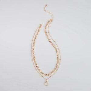 Glam Team Layered Rhinestone Charm Necklace