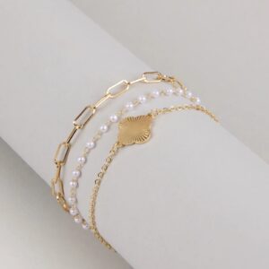 Lucky Layers Pearl Bracelet Set