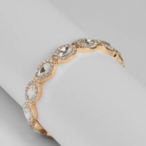 Glittering Element Rhinestone Stretch Bracelet
